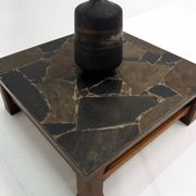 1960s Coffee Table made of Oak and Norwegian Sell Pillarguri Slate