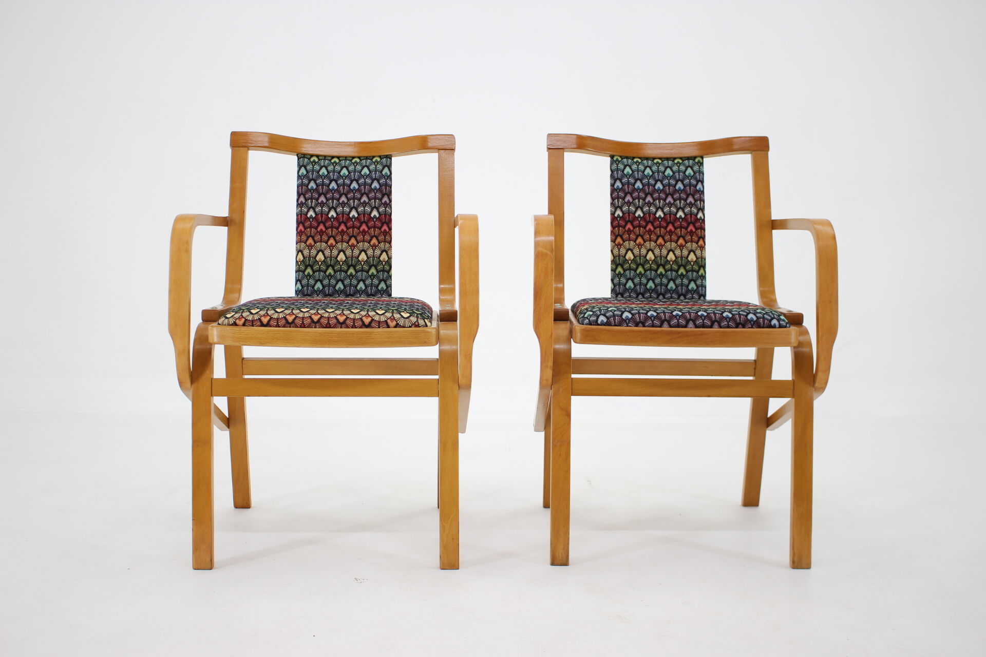 1970s Set of Two Rare Armchairs by Ton, Czechoslovakia