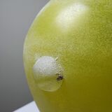 Murano baluster vase, yellow, frosted glass in Seguso style, vintage 1960.