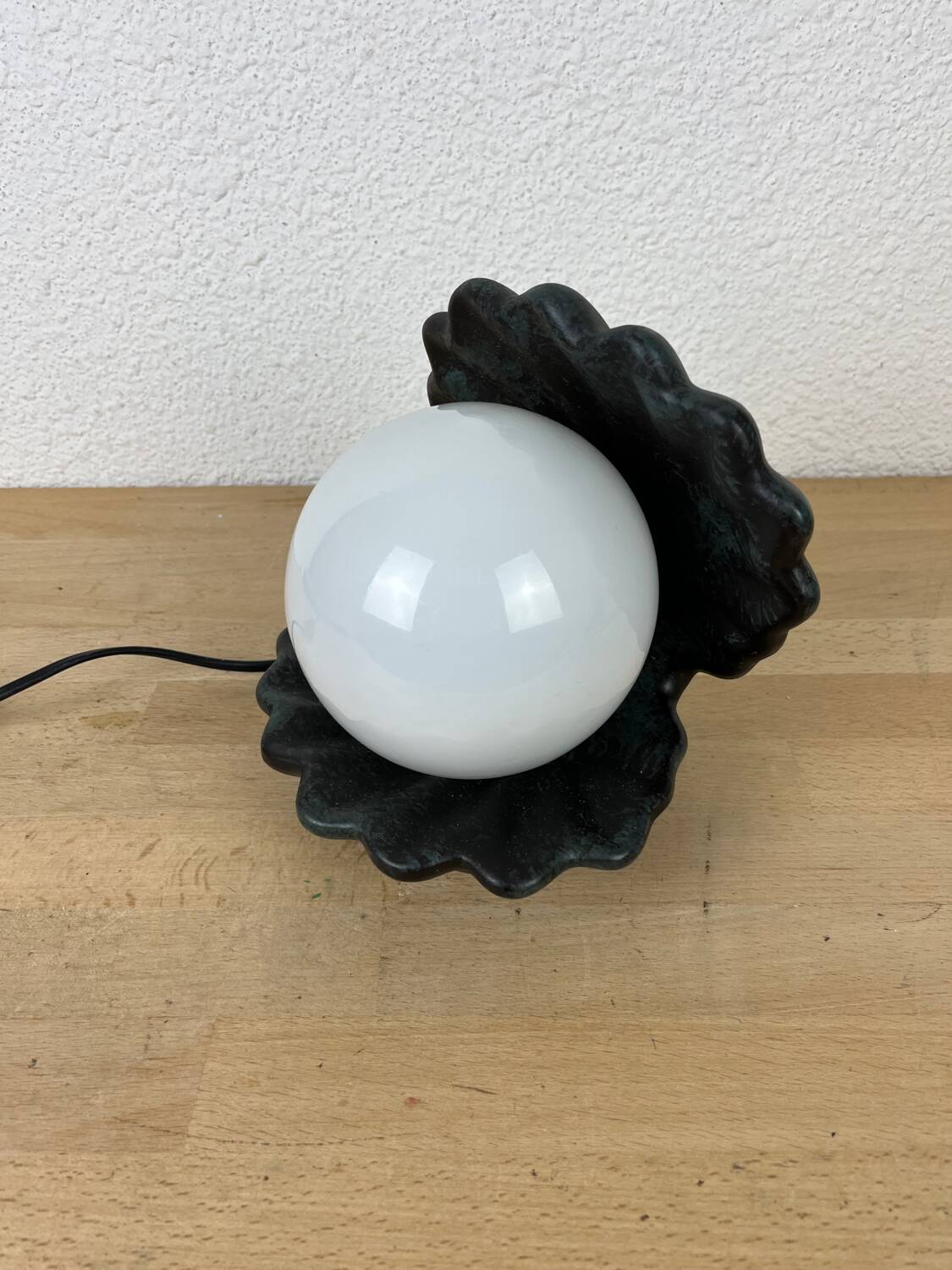 Lampe coquillage céramique vintage