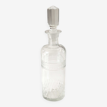 Carved crystal decanter