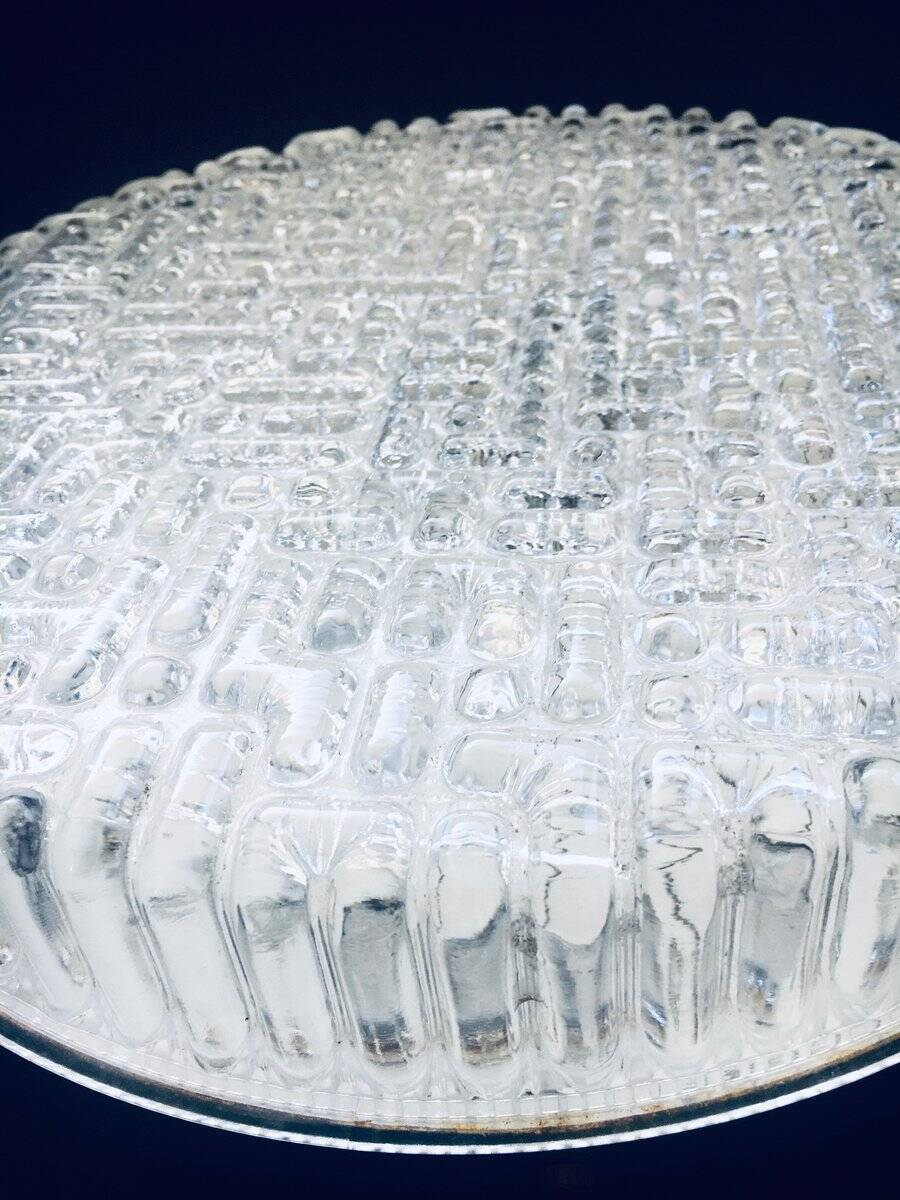 Space Age Glass Sconce Wall Lamp by Glashütte Limburg, 1960s