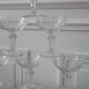 Set of 10 champagne glasses in crystal engraved late nineteenth
