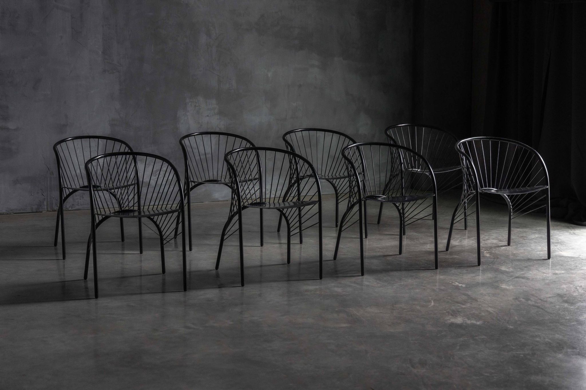 "Lizzie" chairs by Regis Portier for Paolo Pallucco, Italy, 1980s
