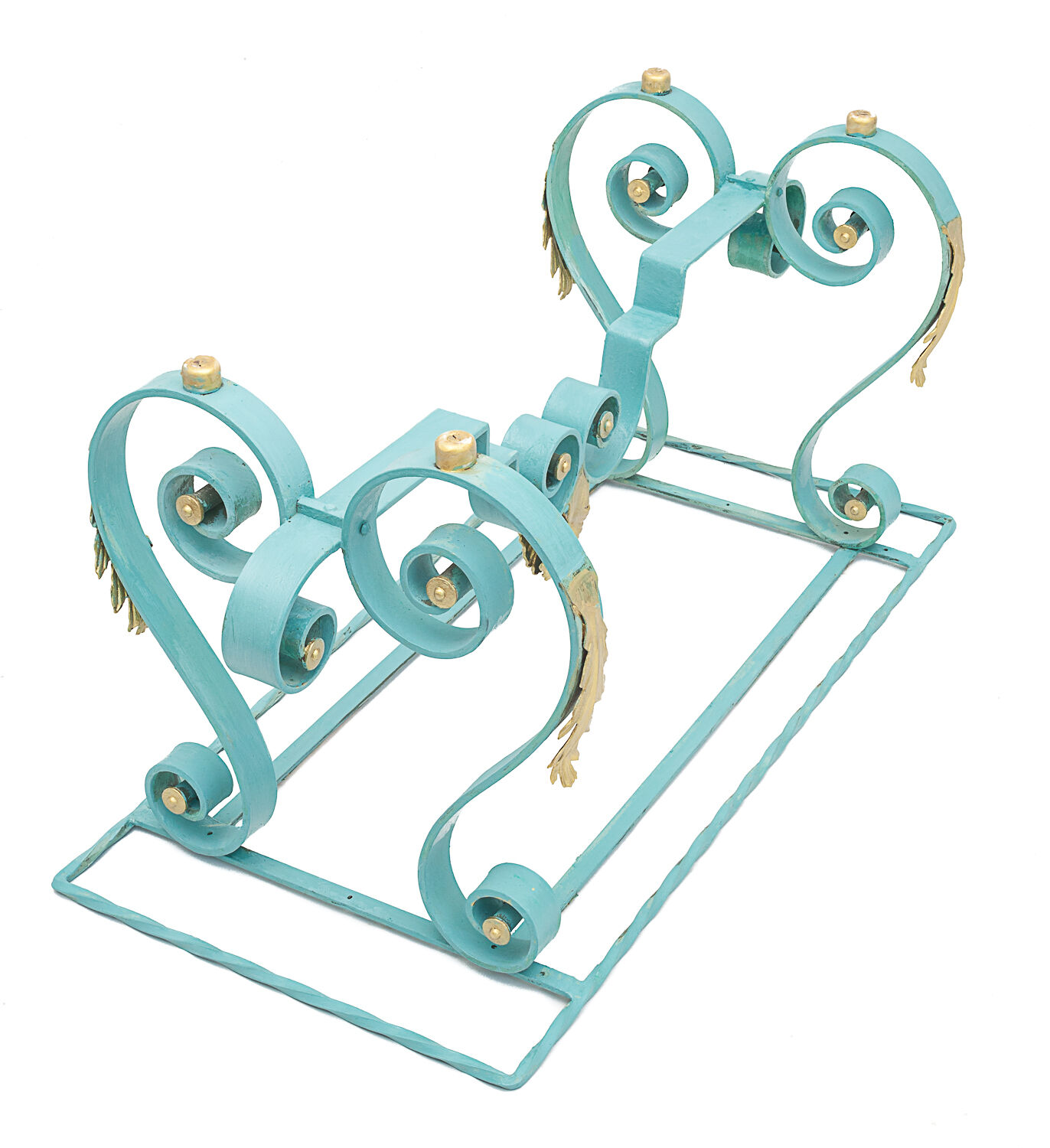 Table basse fer forgé et marbre, 1950