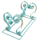 Table basse fer forgé et marbre, 1950