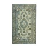 Tapis tissé à la main overdyed oriental années 1970 190 cm x 314 cm tapis bleu