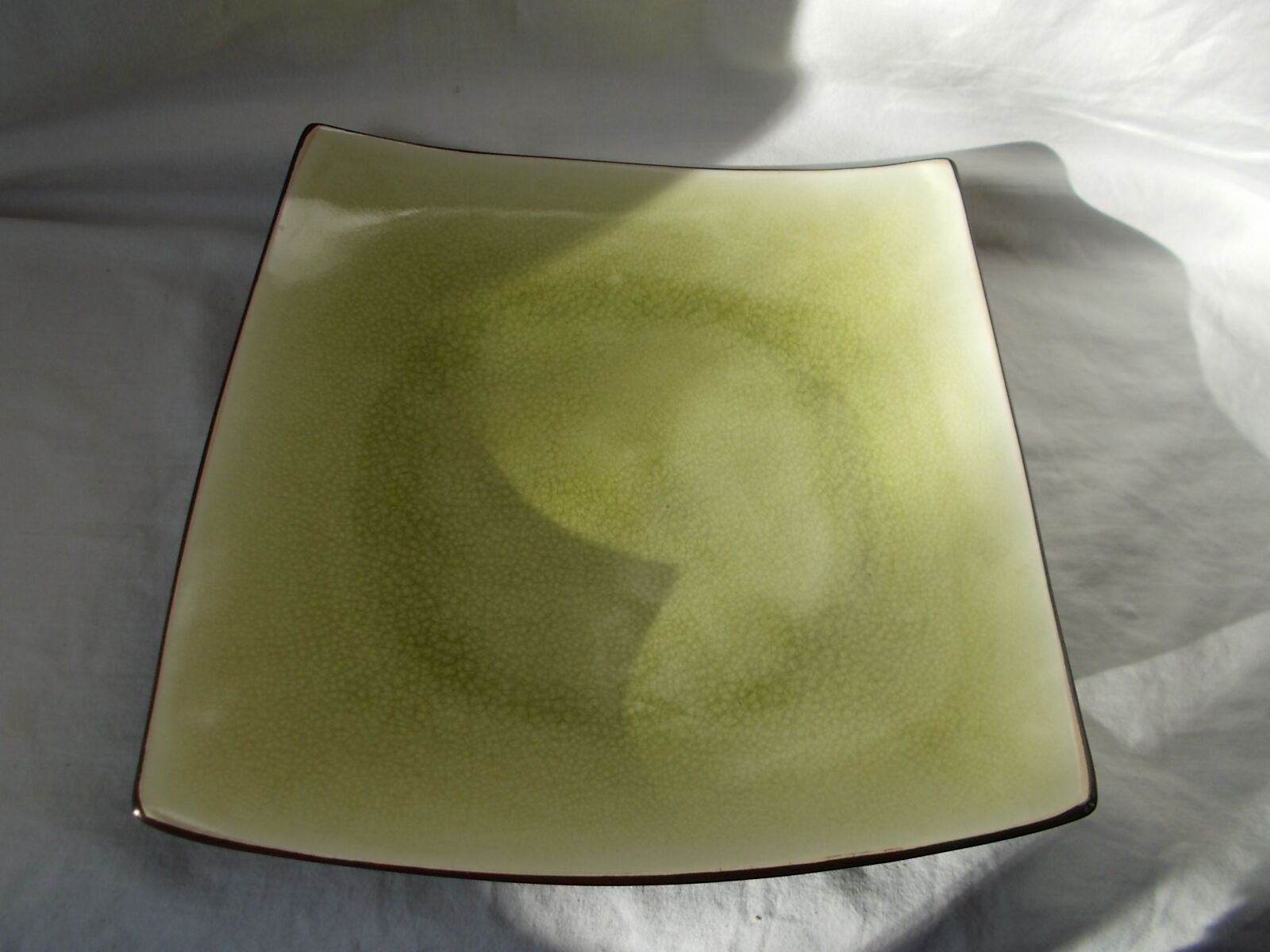 Vintage black and green dish