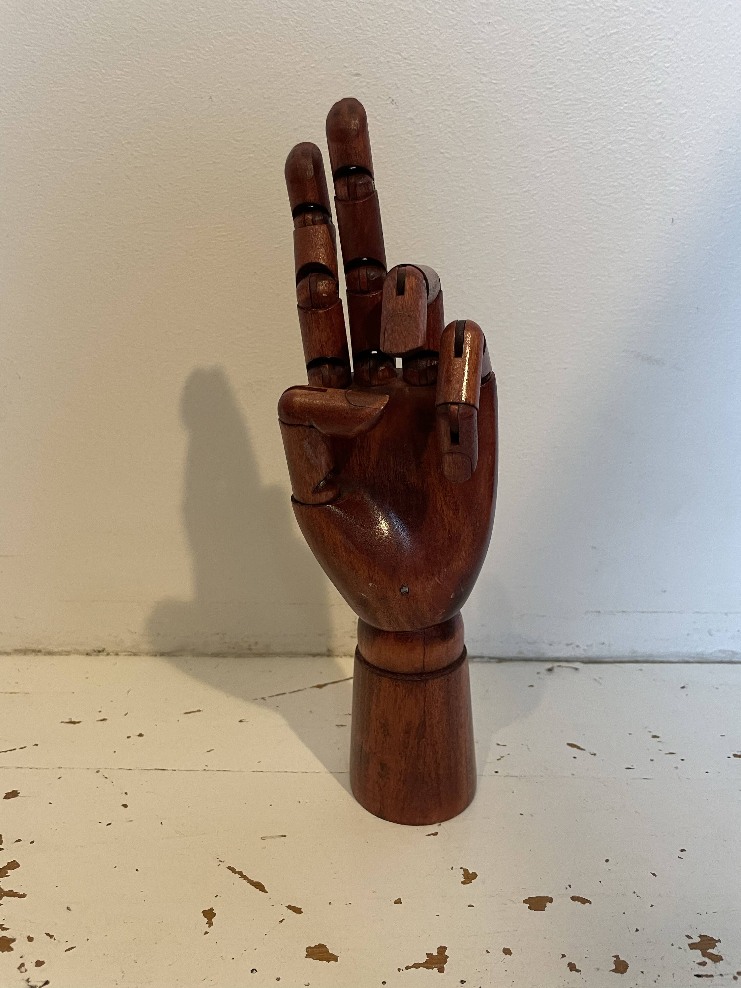 Wooden articulated hand