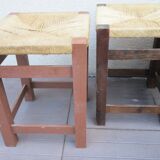 Lot de 4 tabouret corde vintage
