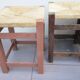 Lot de 4 tabouret corde vintage