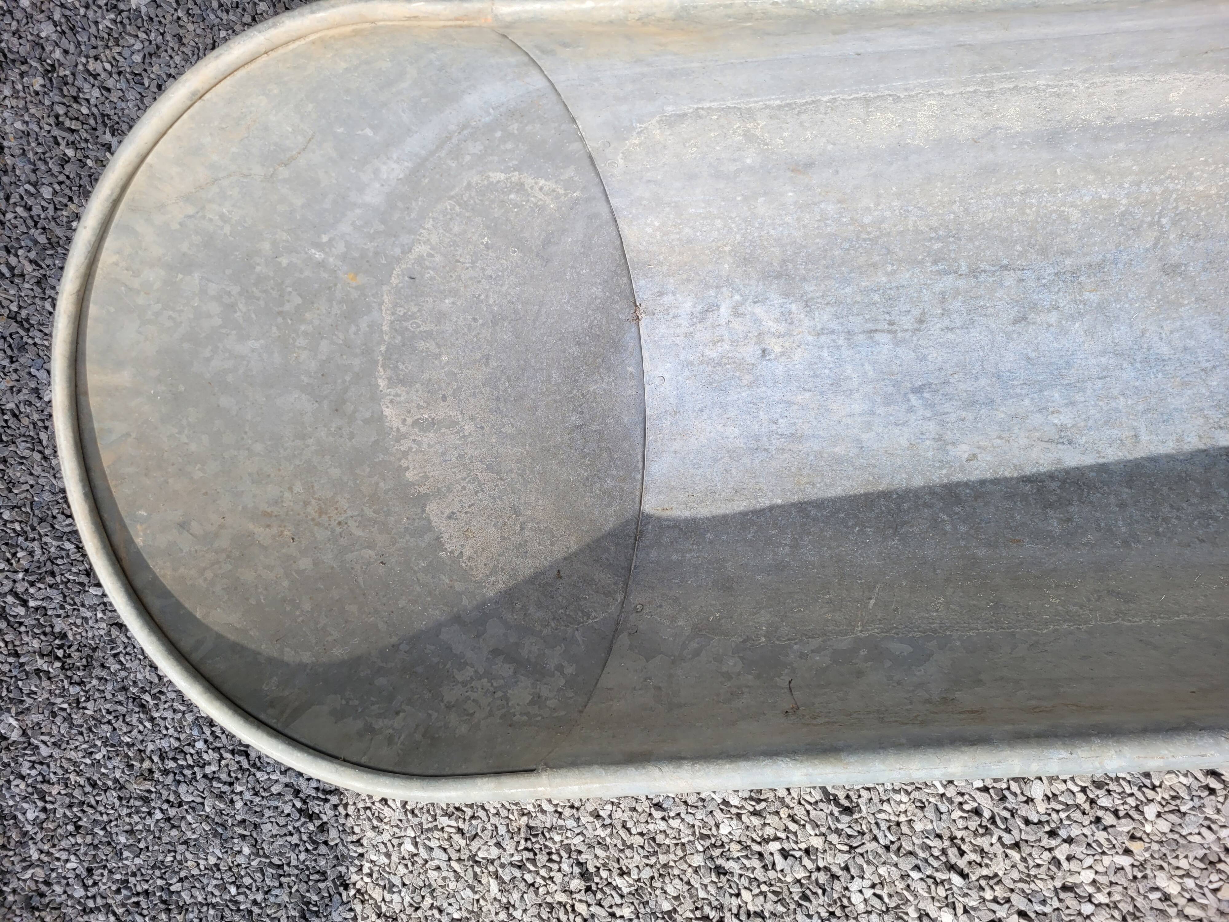 Old zinc bathtub