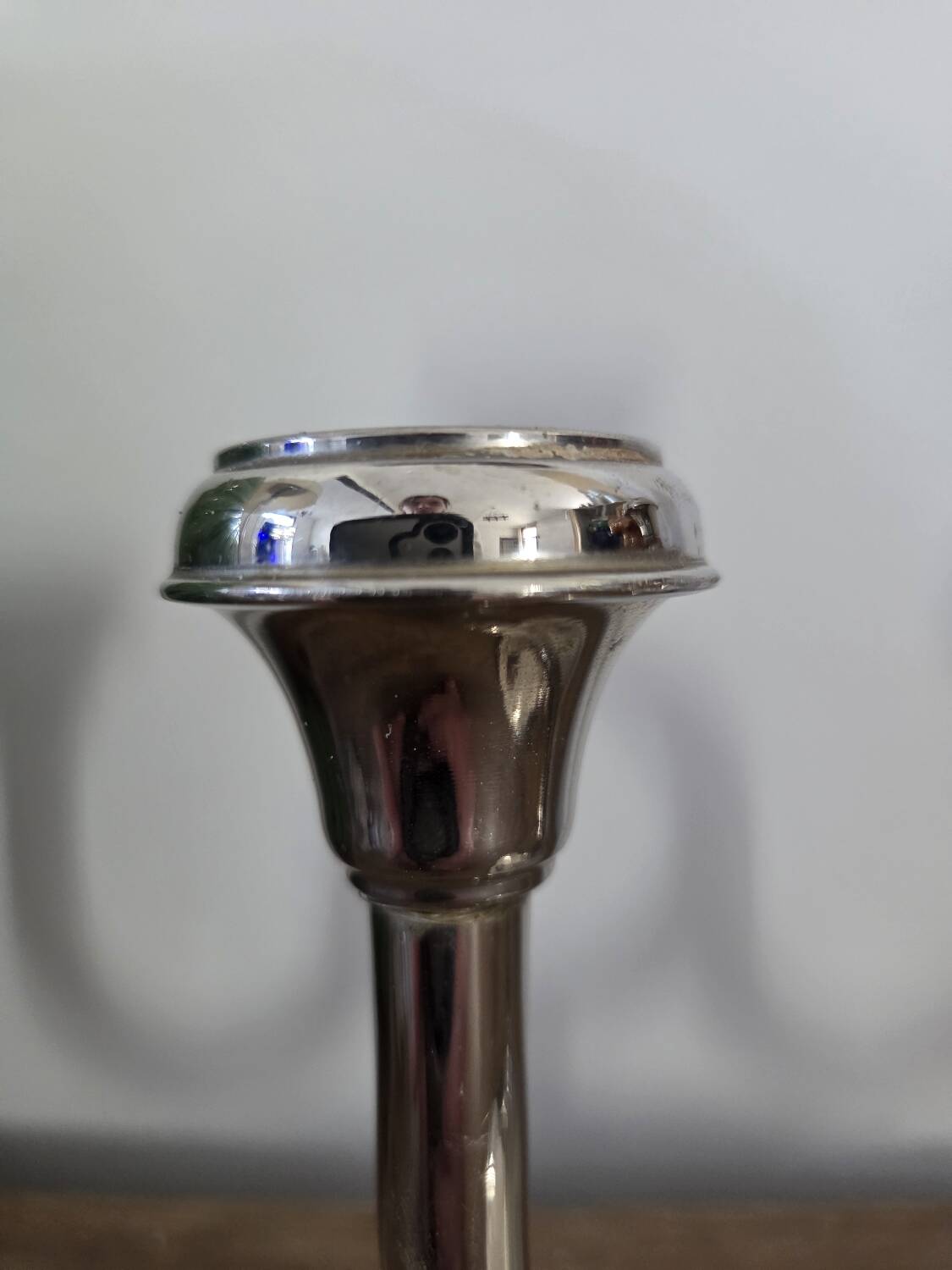 Vintage chrome candlestick