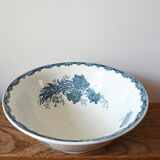 Saladier faience décor bleu