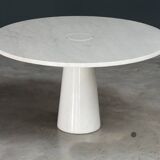 Eros Table in White Marble by Angelo Mangiarotti for Skipper, 1990s