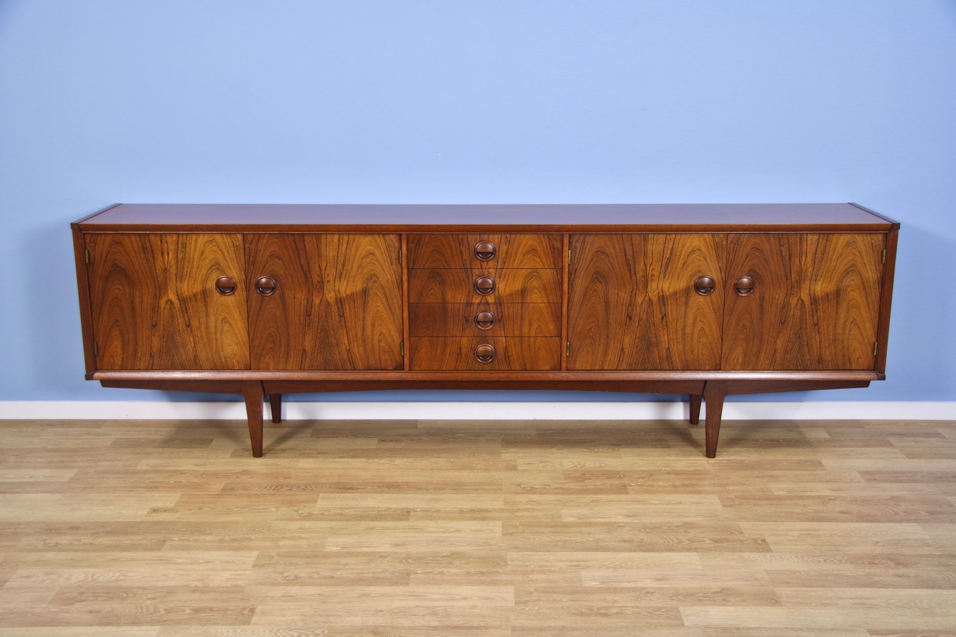 Enfilade XL hollandais en palissandre par William Watting pour Fristho, années 1960
