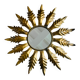 Golden metal sun mirror