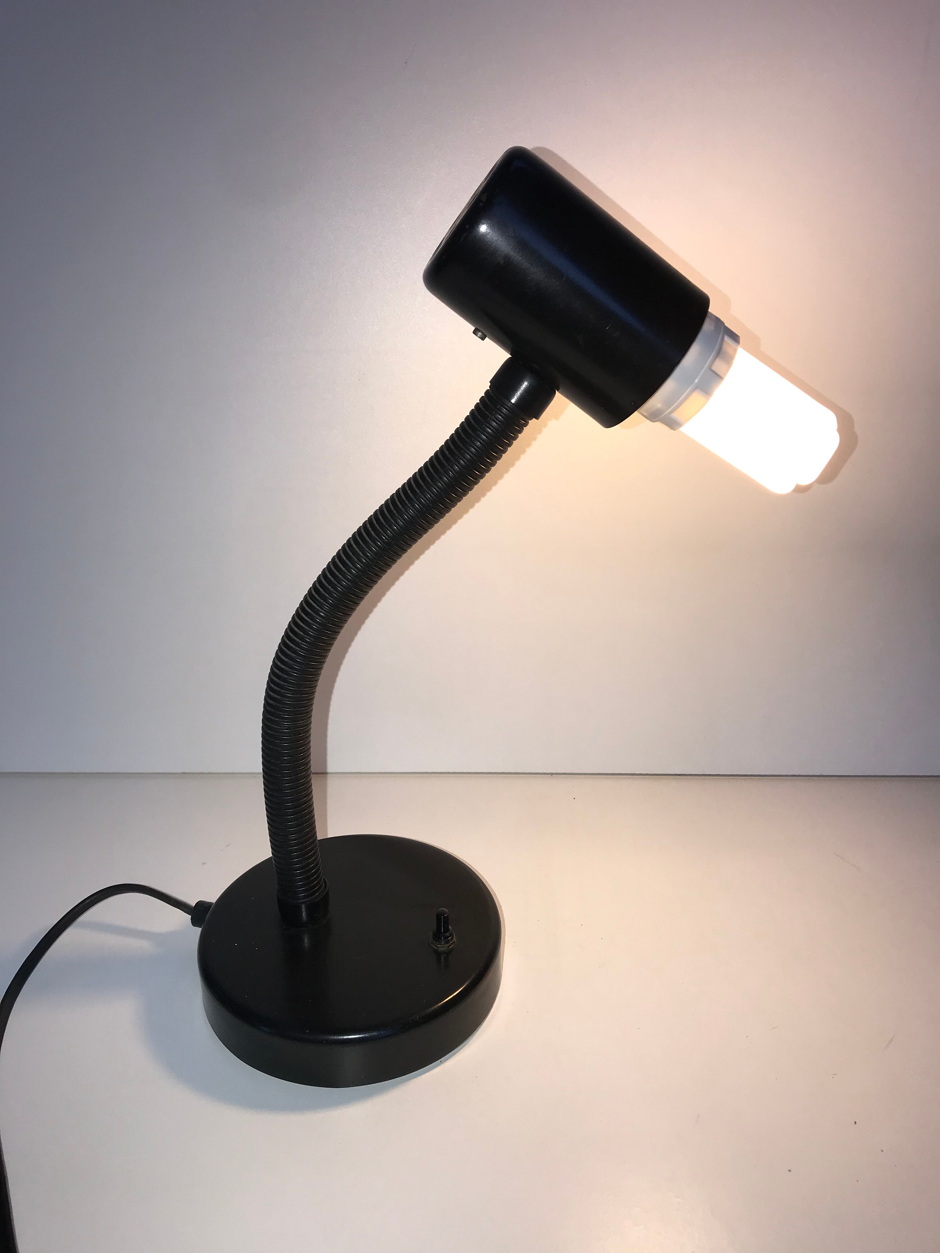 Black desk lamp made in gdr