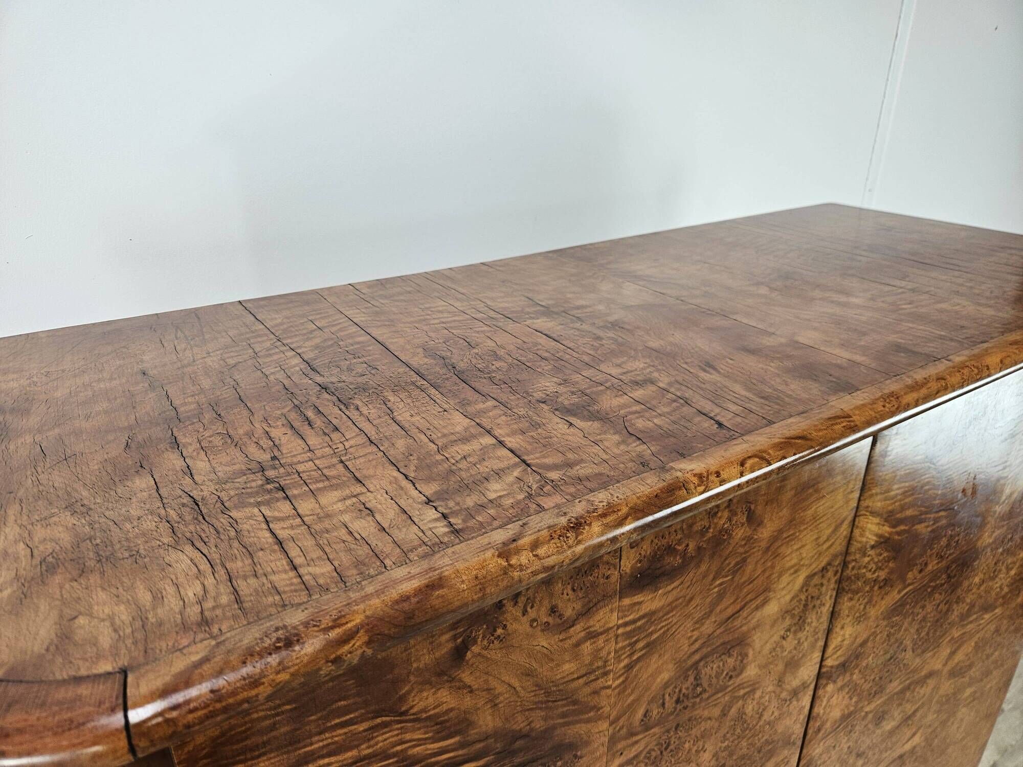 1930s Austrian Art Deco walnut burl sideboard