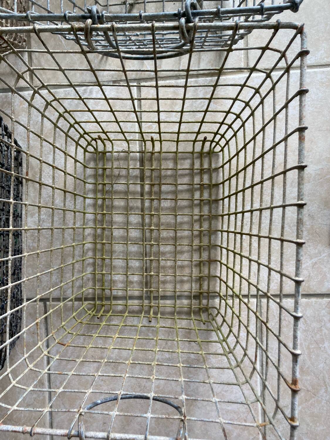 Lot of 4 old craft baskets