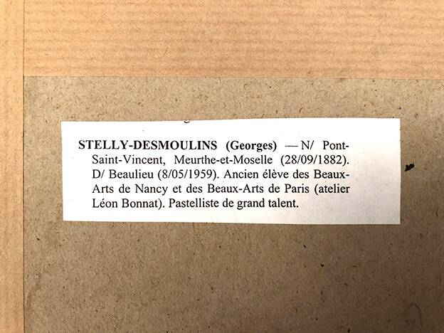 Georges Stelly-Desmoulins (1882-1959), signed pastel, small format