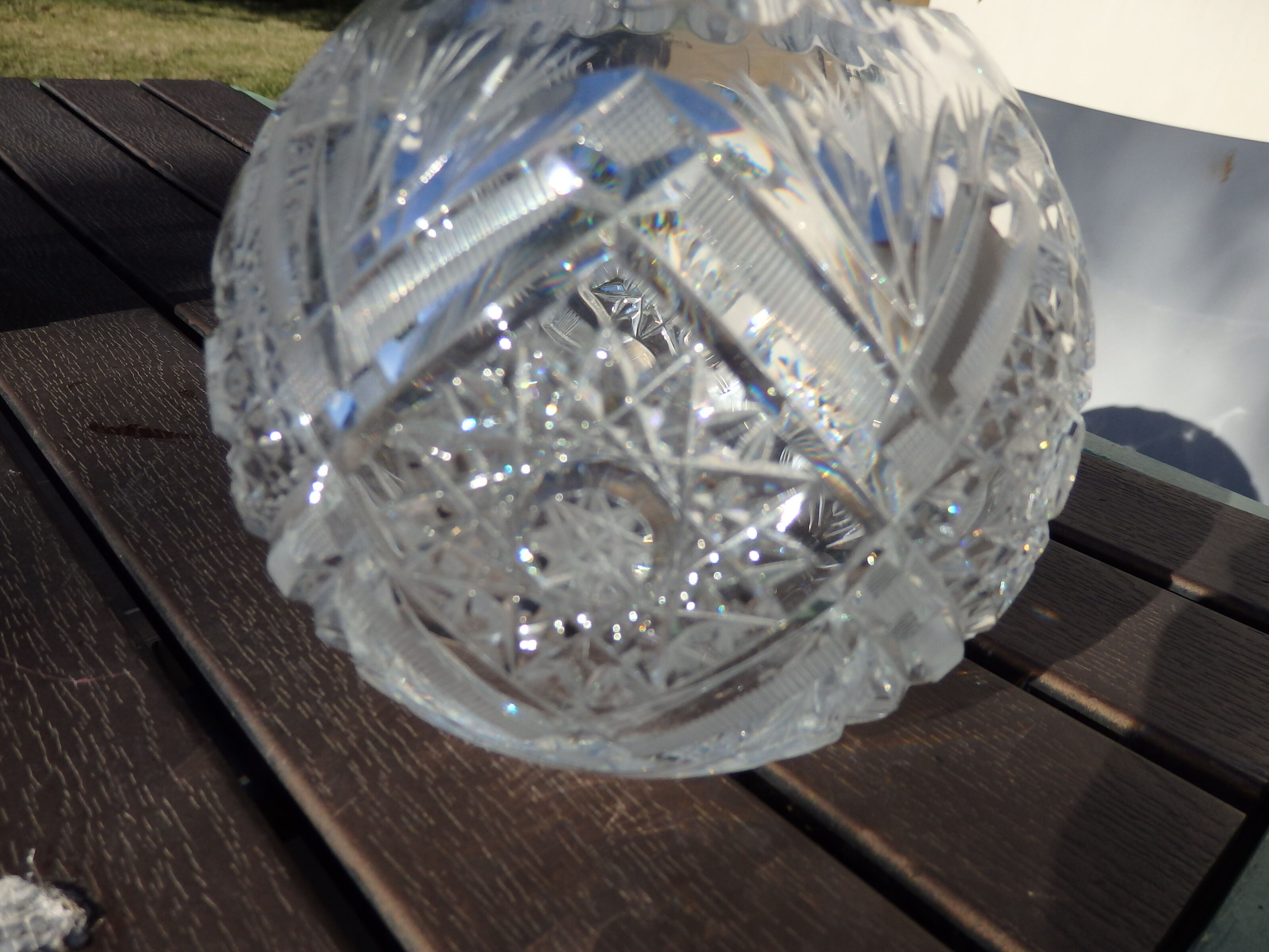 Crystal vase round ball