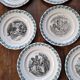 Lot de 8 assiettes parlantes "les fables de la Fontaine" Digoin Sarreguemines