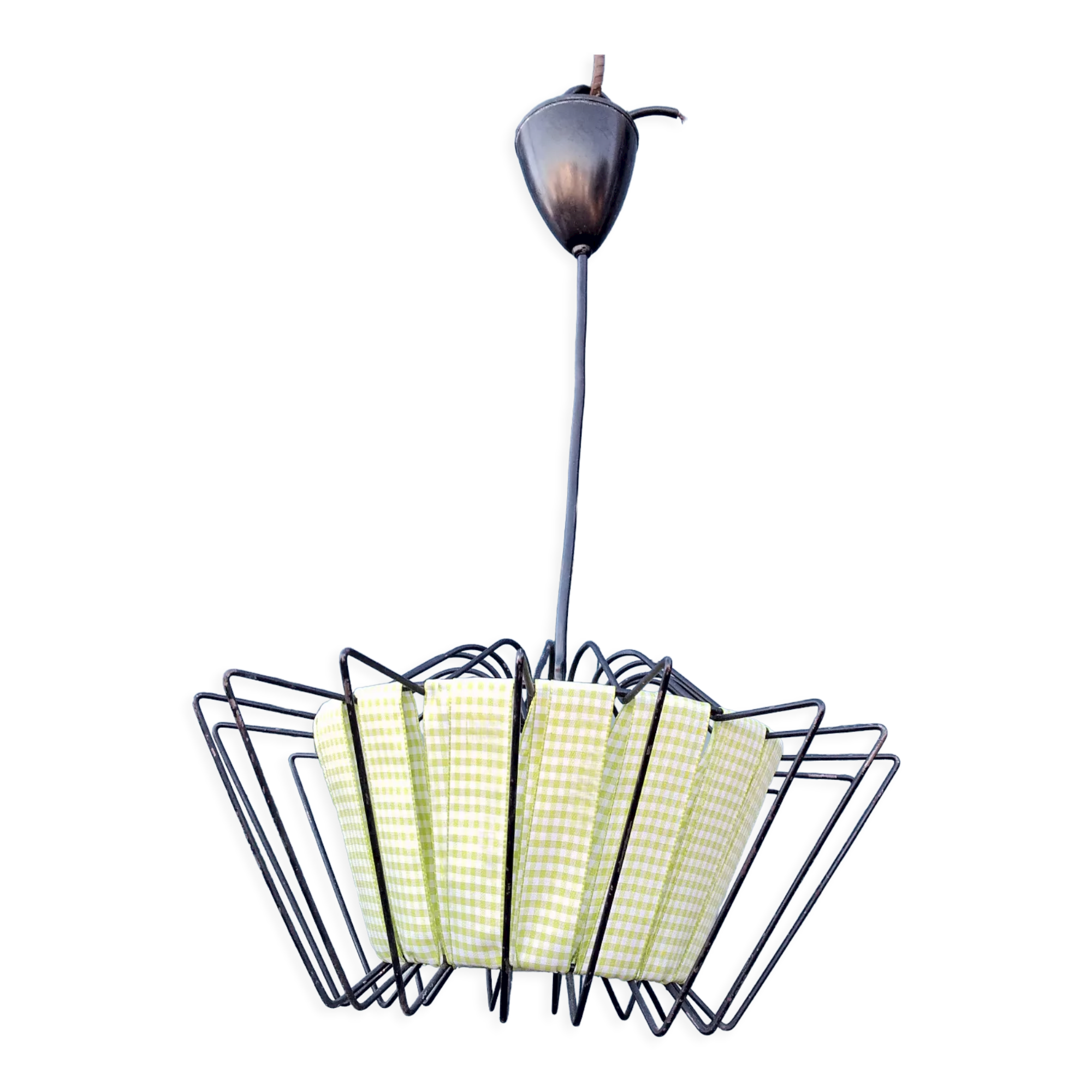 Bardot chandelier in gingham