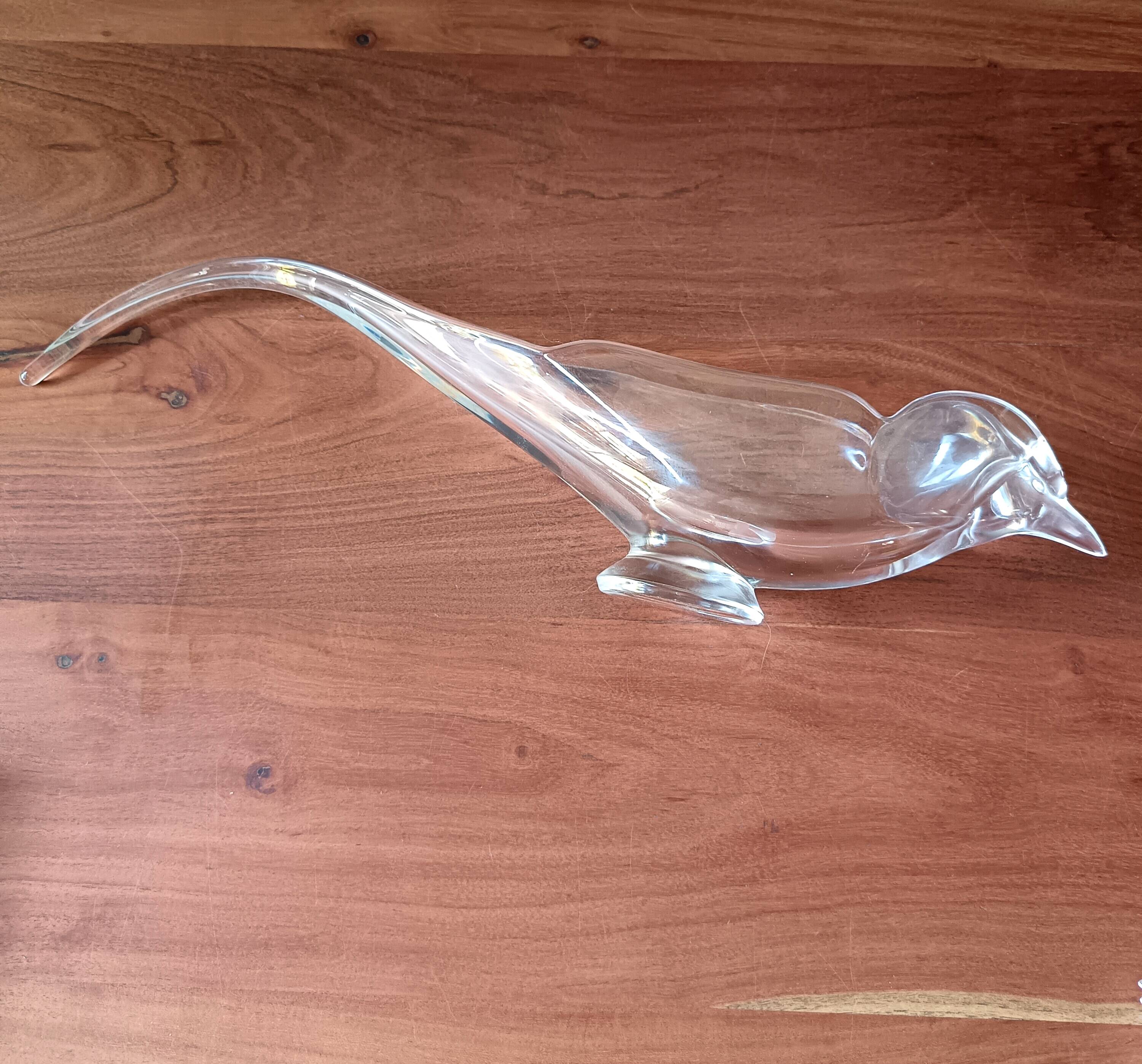 Large BIRD Vintage Vannes Crystal Pocket tray