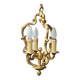 French Bronze Birdcage Chandelier: Louis XV Style 3-Branch Light