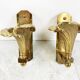 Pair of Bronze flower wall lamps, 1970s