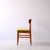 Danish teak wood chair reupholstered