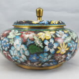 Pot lid in bronze enamel partition Chinese China