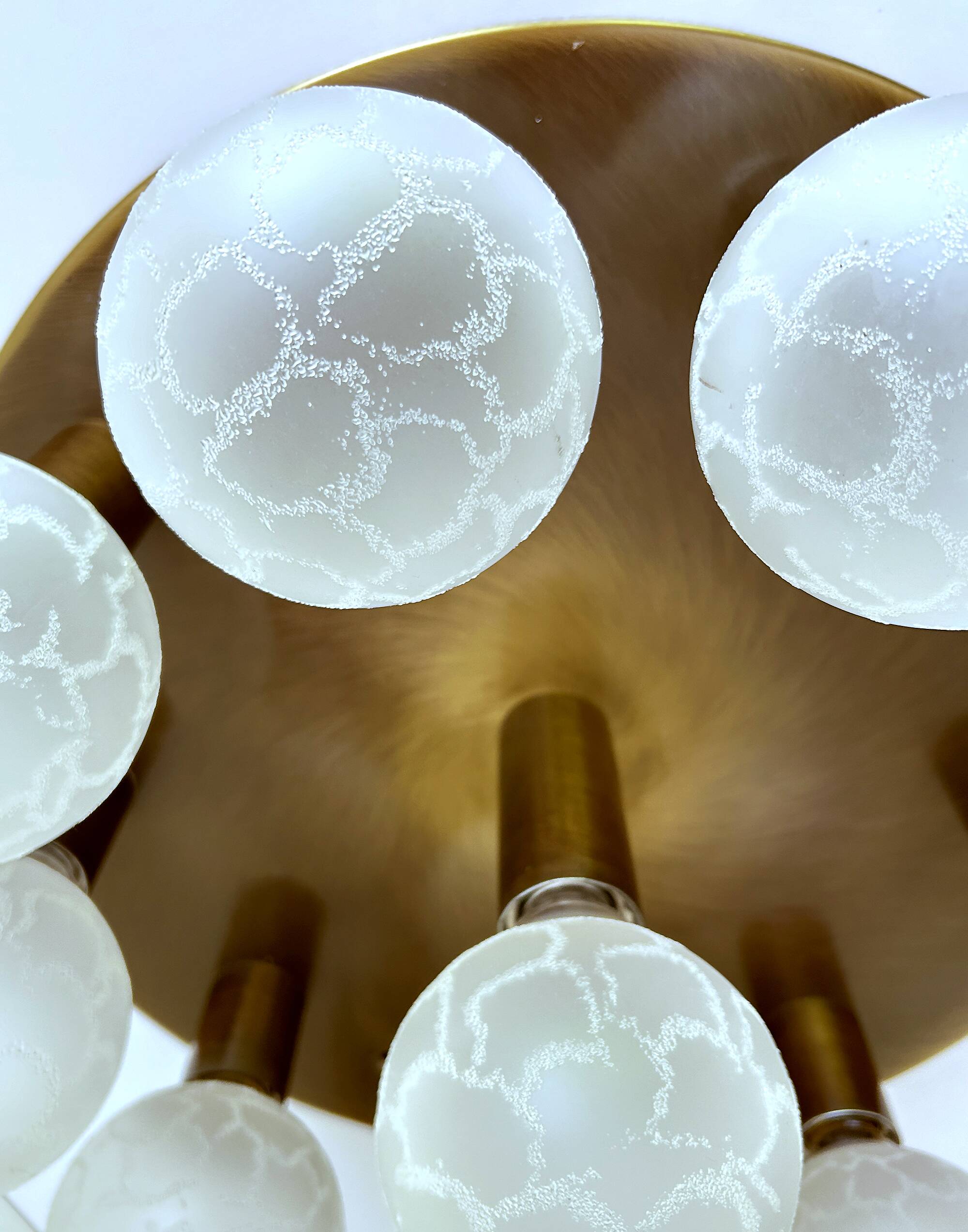 Large Vintage Brass Ceiling Light