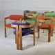 7 Chairs Pigreco by Tobia Scarpa, Gavina Edition, Italy, 50s
