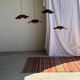Average suspension flat wavy leaf in teak flower stripes D:40