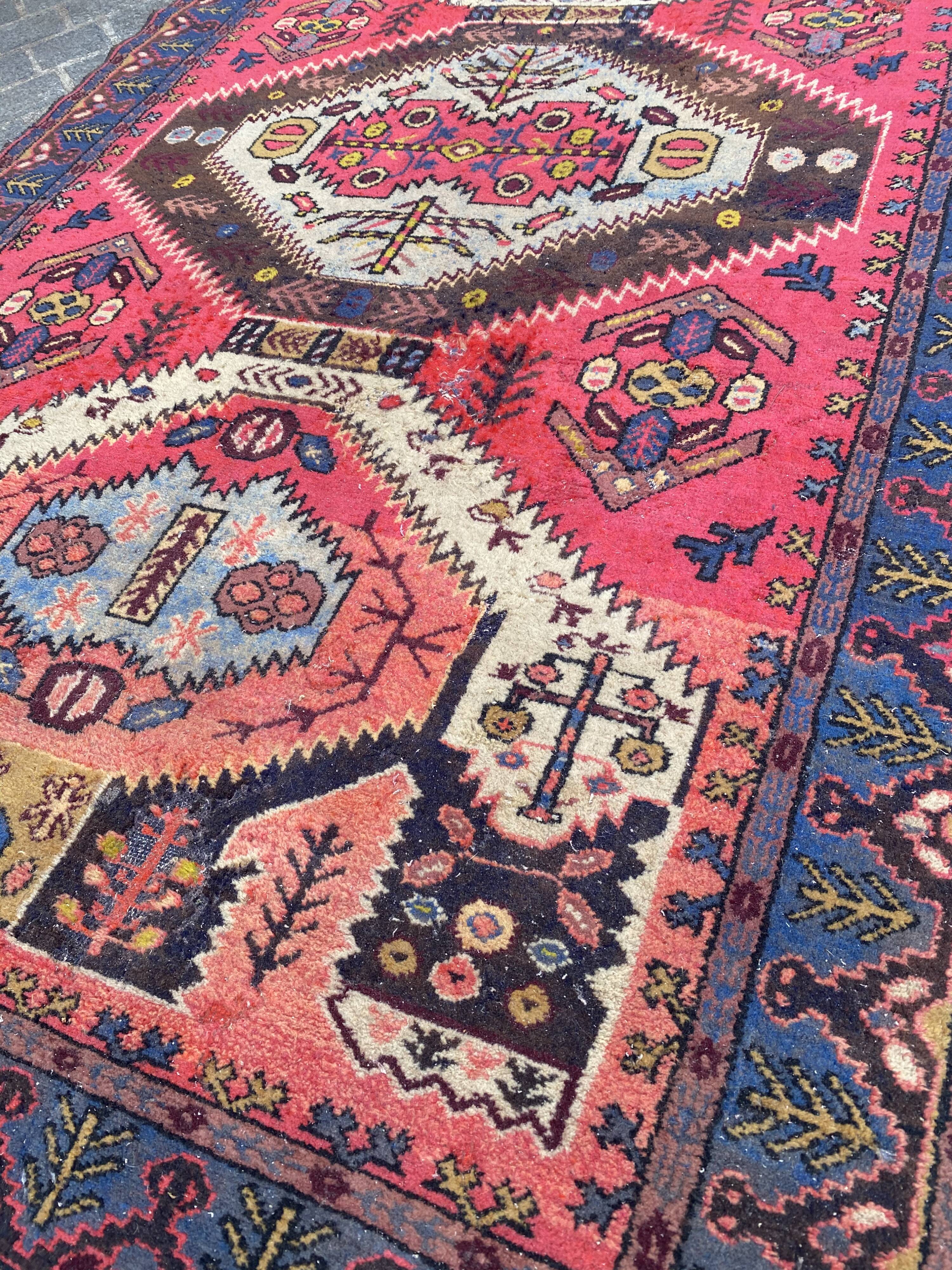Handmade Vintage Caucasian carpet 116x185 cm