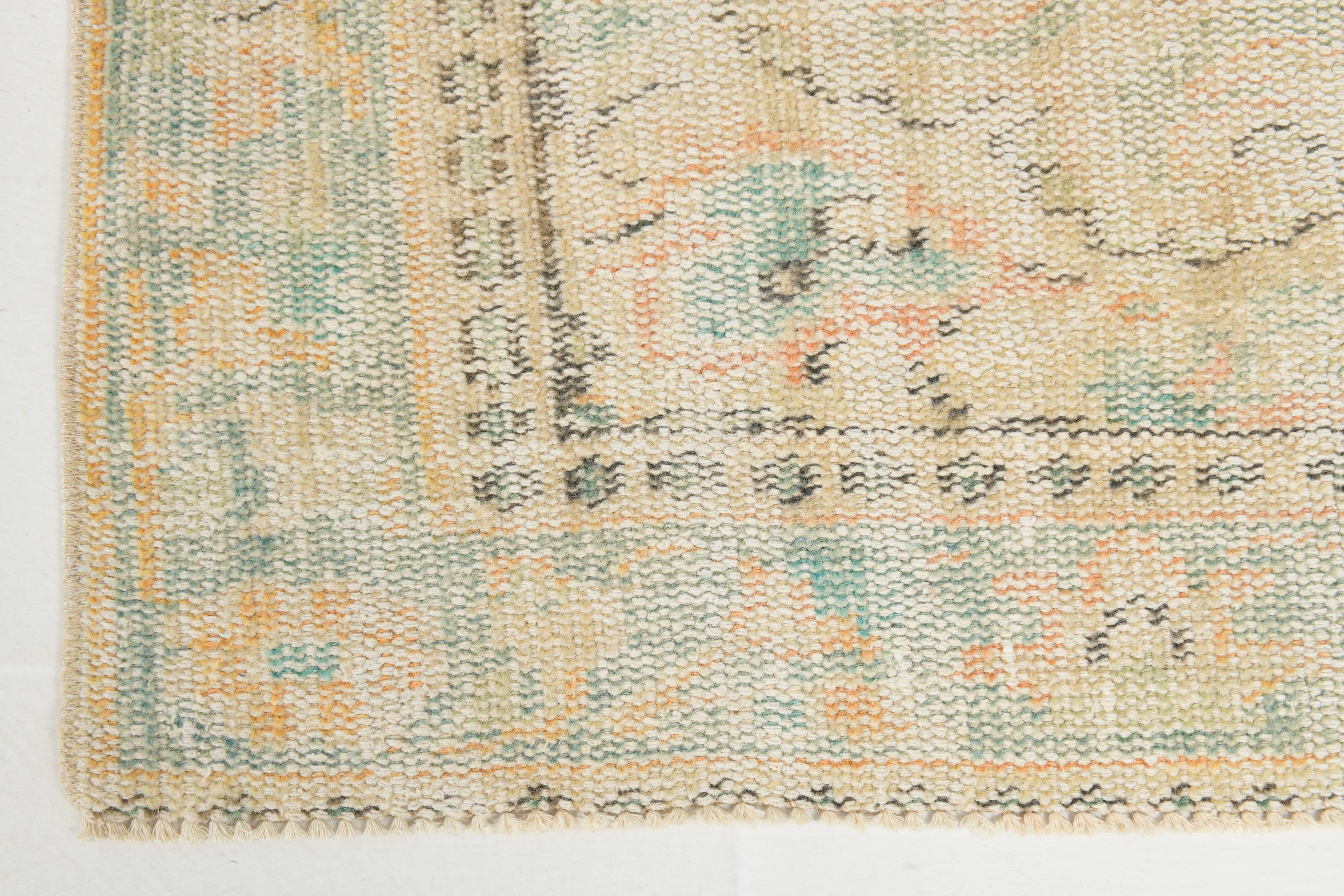 tapis vintage en laine beige, 5x8 tapis vintage turc, 150x240 cm tapis pastel