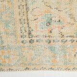tapis vintage en laine beige, 5x8 tapis vintage turc, 150x240 cm tapis pastel