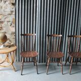 Series of 6 chairs of Bistro Baumann menuet style