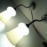 Duo of swan collar wall lamps