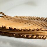 Vintage rattan presentation tray