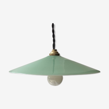 Green opaline water hanging lamp