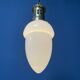 Opaline glass pendant lamp with elegant brass fixture