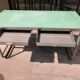 Former metal post desk "simmons"