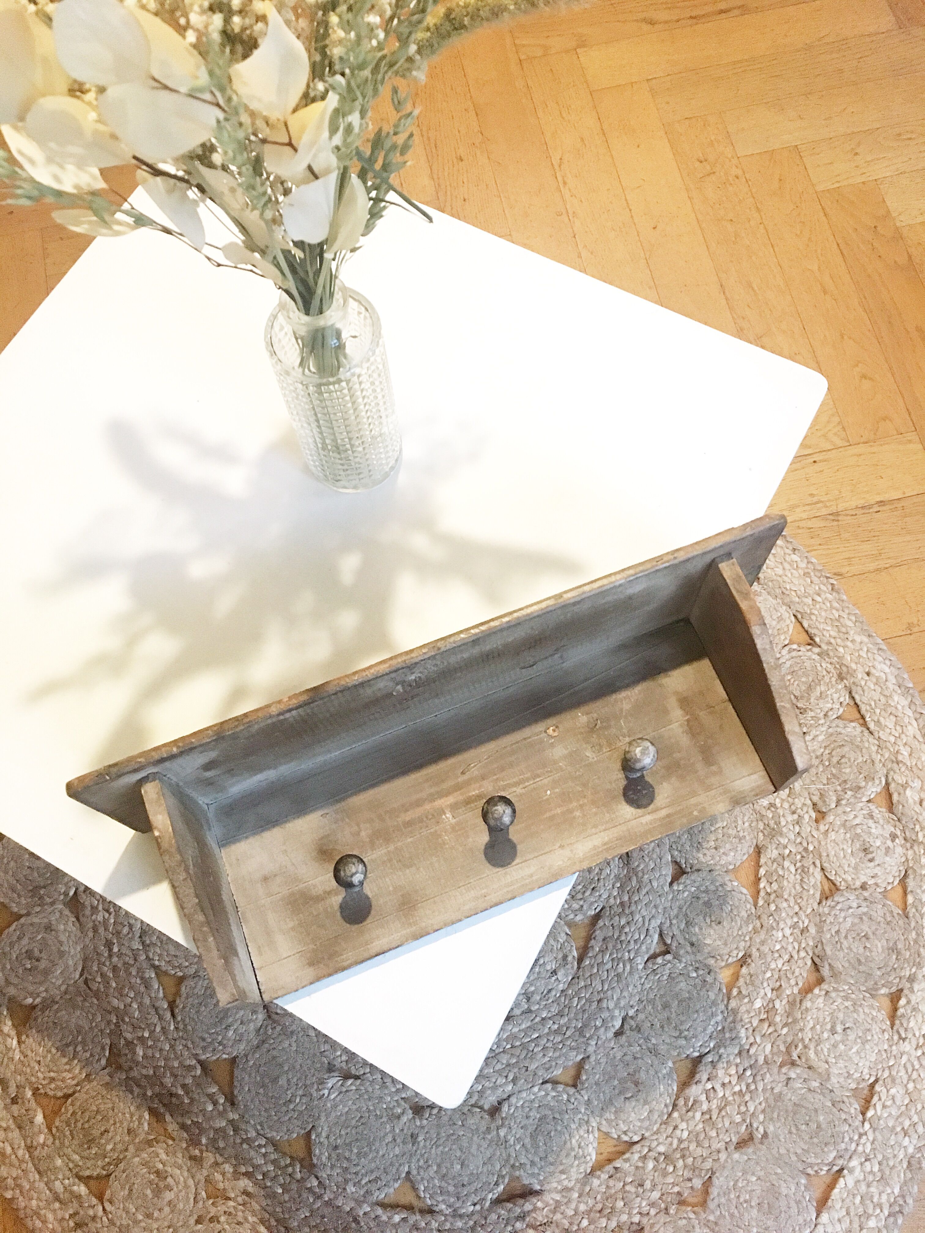 Wooden wall shelf