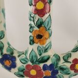 Floral ceramic candlestick, Cerart Monaco, Vintage