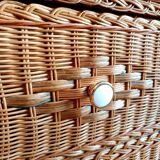 Vintage rattan chest of drawers 1970
