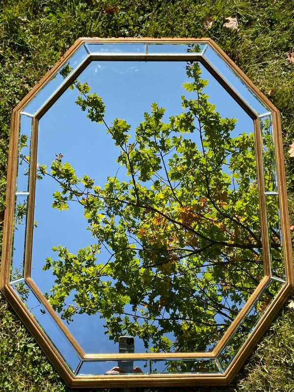 large mirror bestelnummer parcloses bisautées, circa 1980 73x93cm
