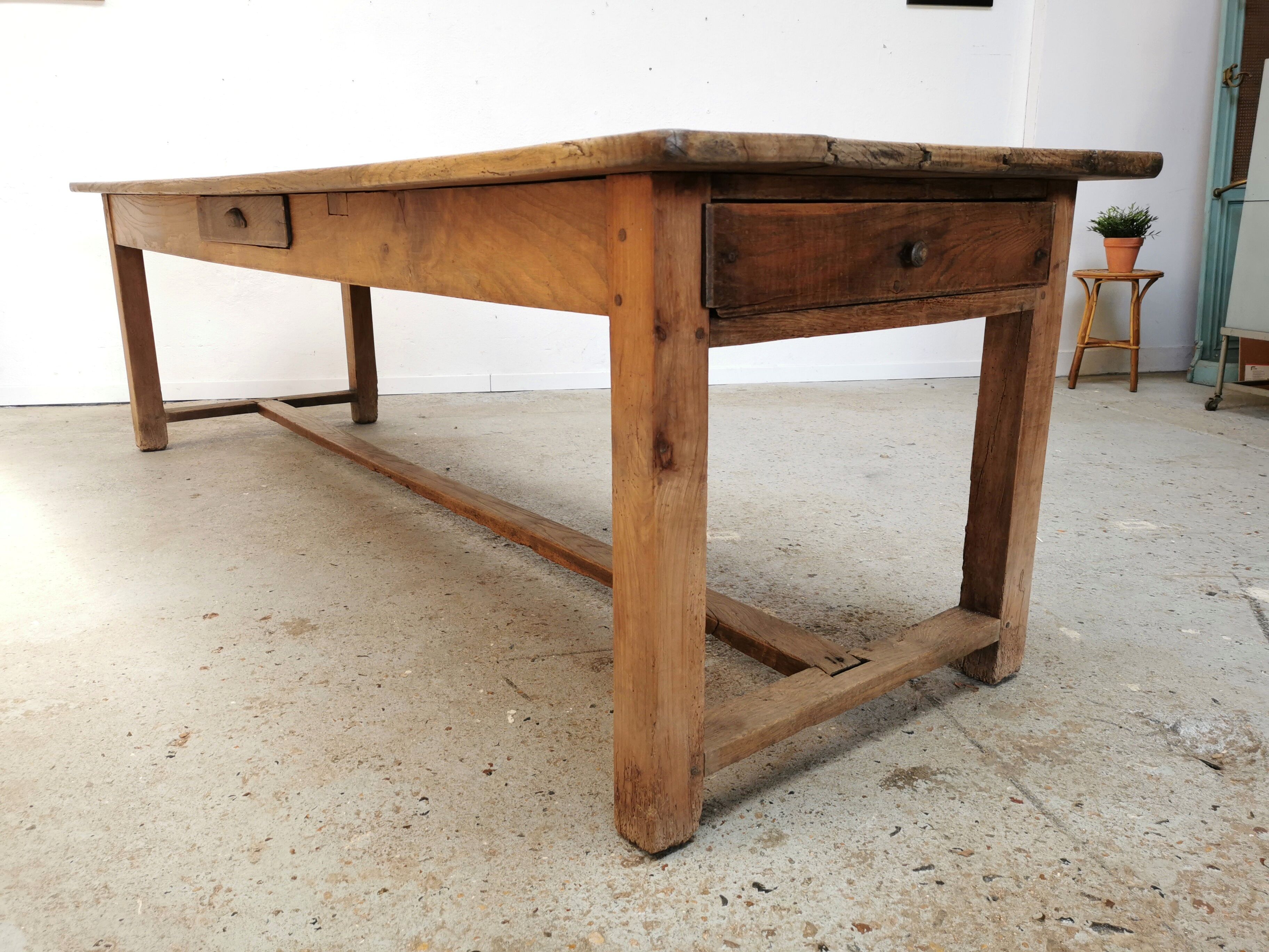 Table de ferme en chêne 260cm